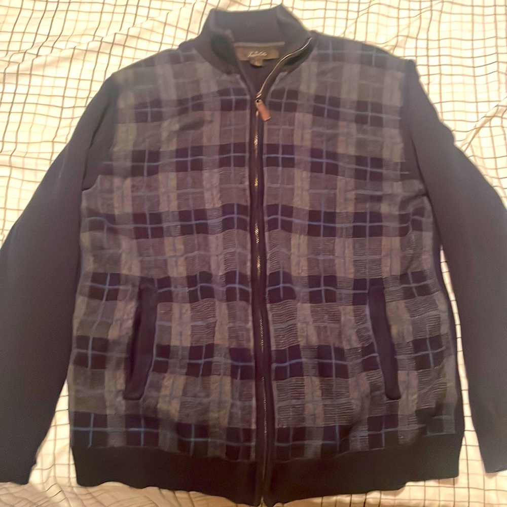 Tasso Elba cotton zip up cartigan/coat